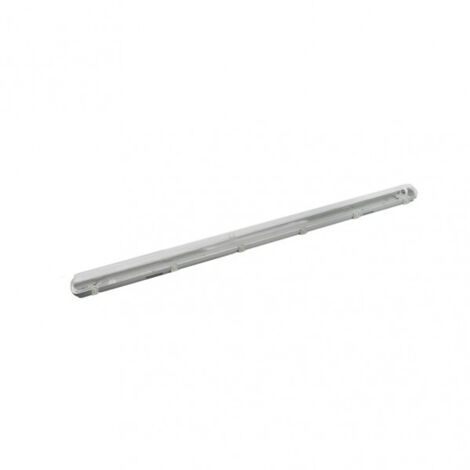 FAB 150491120  Schermo Stagno 120cm Linee Per Led 1xt8 Ip54 Grigio/trasparente 128x7,8x6 Cm