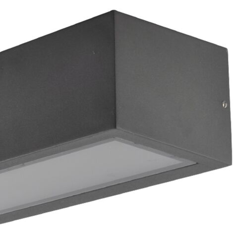 FAB 150860155  Aplique Exterior Conga Gris Oscuro 1xe27 Ip54 10,5x26x6,5 Cm