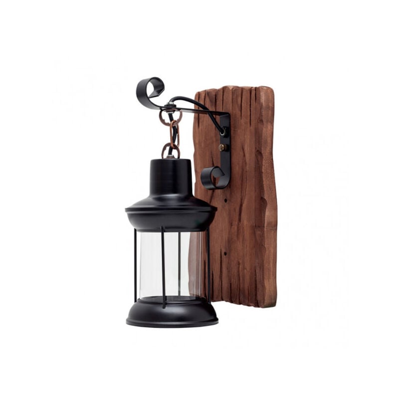 Applique rustique finca 1xe27 noir 30x22x22 cm