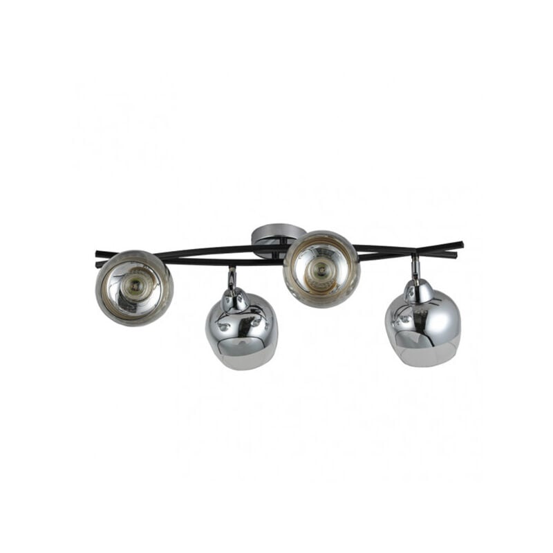 Bande Denali 4xe27 chrome/noir 22x60x35 cm