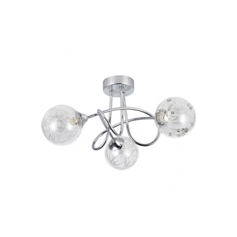 Lampe rio de janeiro 3xg9 chrome 21x37x37 cm