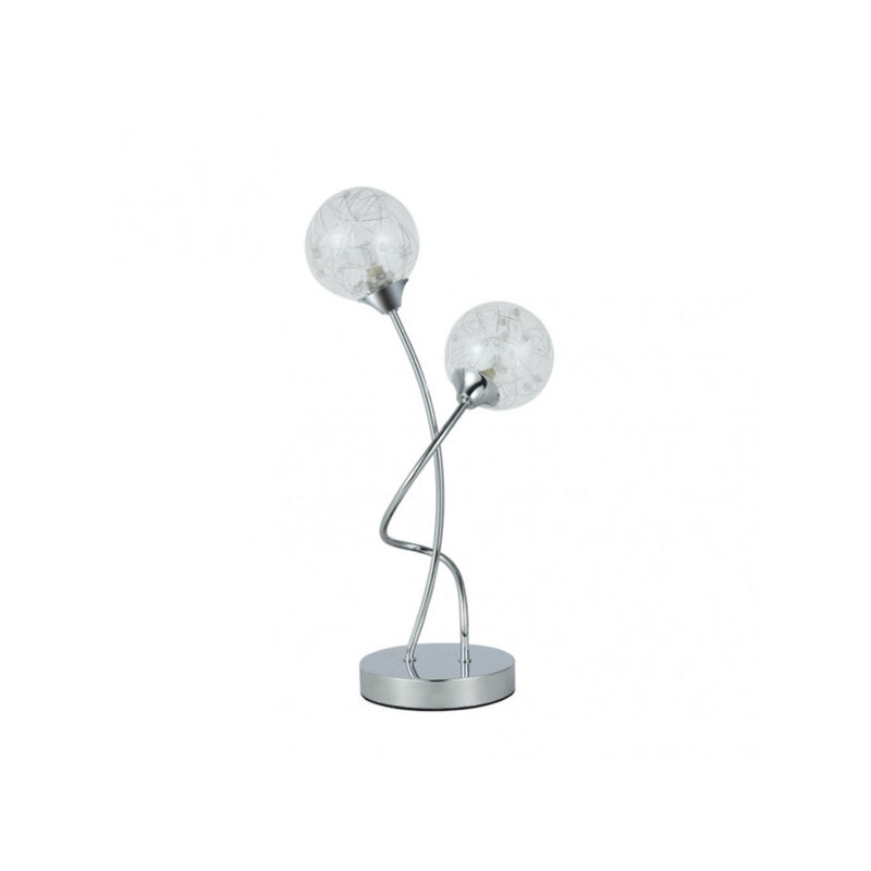 Lampe à poser rio de janeiro 2xg9 chrome 45x24x14 cm