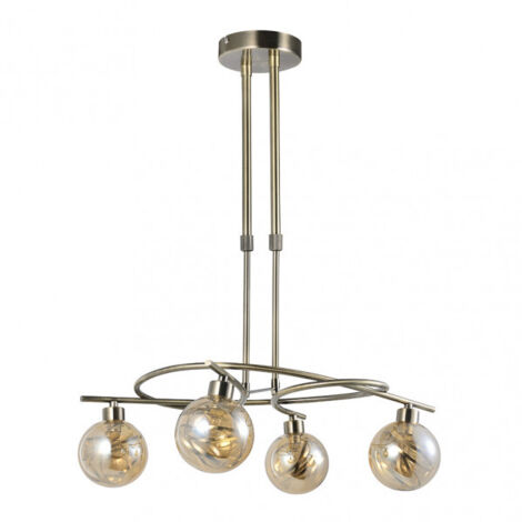 FAB 154454014  Varanasi Lampe 4xg9 Leder Regx50x32 Cm