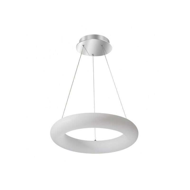 Fabrilamp - FAB 154791001 | Pendelleuchte Paris 48w 3000-4000-6500k Weiß / Silber Regx55d 4080 Dimmable Lum And Memory