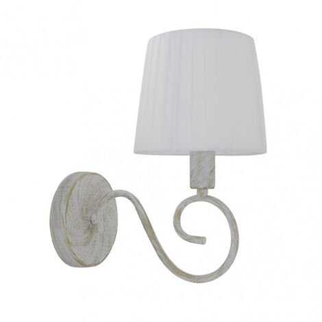 FAB 155161075  Amsterdam Lampada da parete 1xe14 Bianco/oro 28x15x25 Cm
