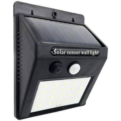 FAB 166663009  Aplique Solar  5000k Kira Negro 200 Lm Ip55 12,2x9,5x4,4 Cm Sensor Movimiento Y Crepusc.