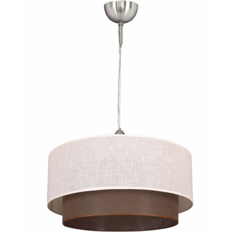 FAB 2.810/35-BEIS/MARR  Colgante Doble 1l. Beis/marron Cilind REGX35X35