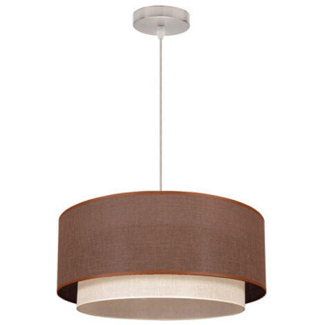FAB 2.810/50-MARR/BEIS  Colgante Doble 1l. Marron/beis Cilind (50/40/reg)