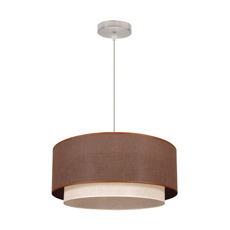FAB 2.810 / 50-MARR / BEIS Pendente doppio 1l. Marrone / Beige Cilind (50/40 / reg)