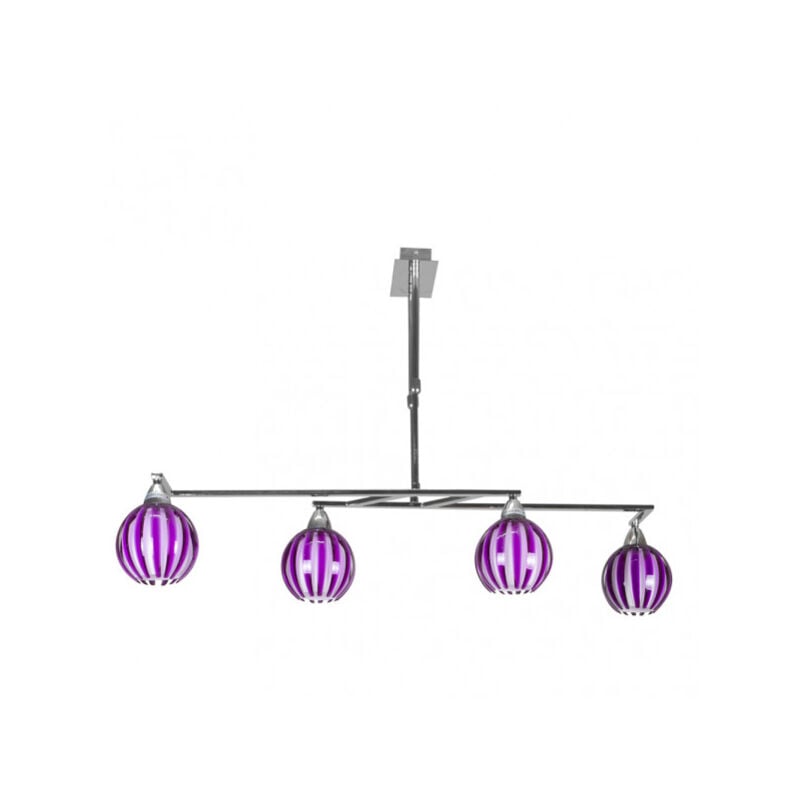 Lustre 4xe14 chrome/berenjena 90x40xreg