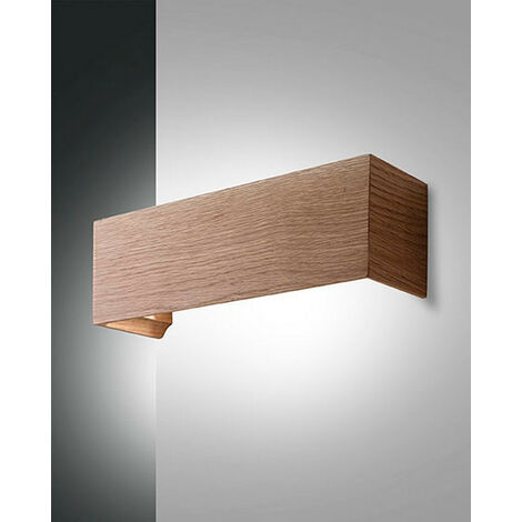 Applique da parete a led di design in legno massello di castagno invec –  Wanos Wood & Design