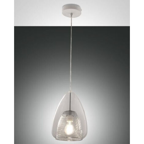 Fabas Luce Britton Dôme Suspension Plafonniers Verre Transparent, E27