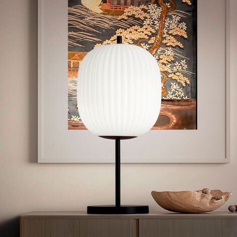 Fabas Luce Domizia Lampe en verre et cristal Verre noir, E27