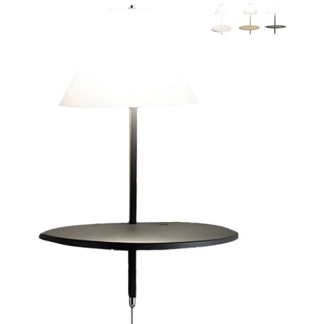 Fabas Luce Goodnight Applique Murale LED Intégrée Verre Anthracite