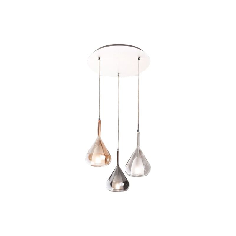 Fabas Luce Lighting - Lustre suspension led Lila en métal et verre borosilicate 3481-47-297 Fabas Luce