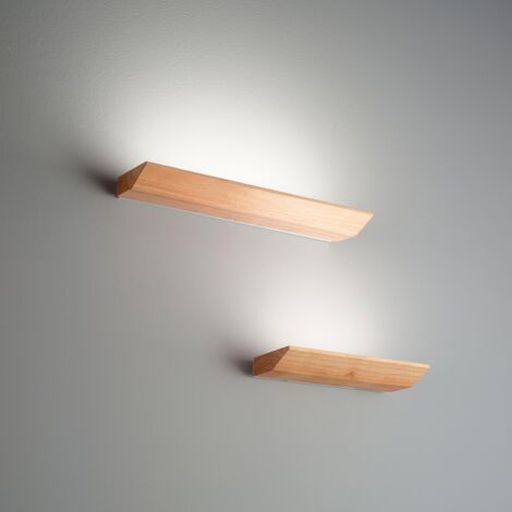 Fabas Luce Linus Applique LED Chêne Verre