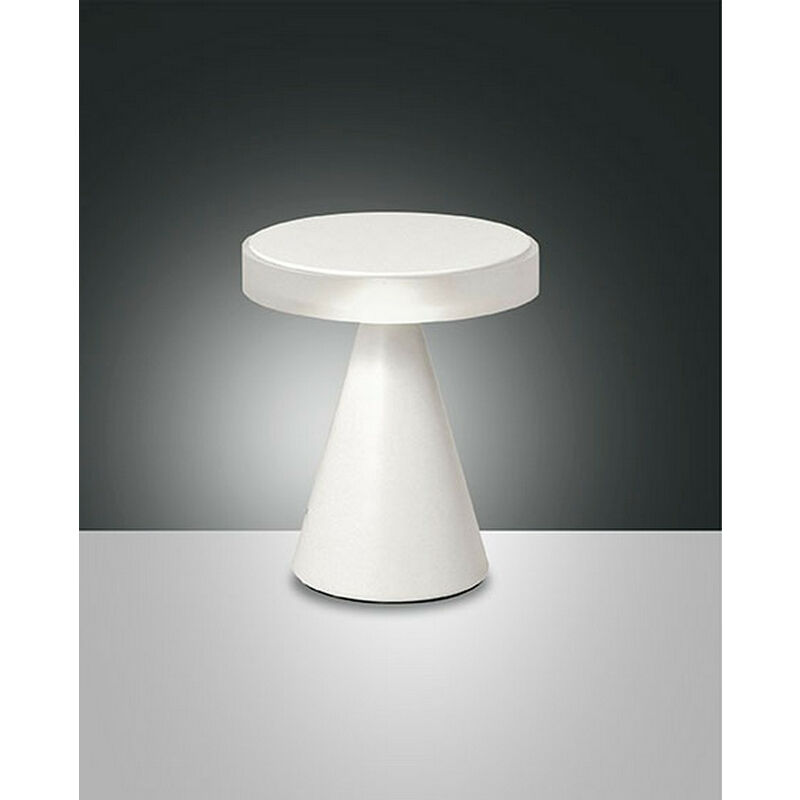 Fabas Luce Lighting - Fabas Luce Neutra Integrated Led Table Lamp White Glass