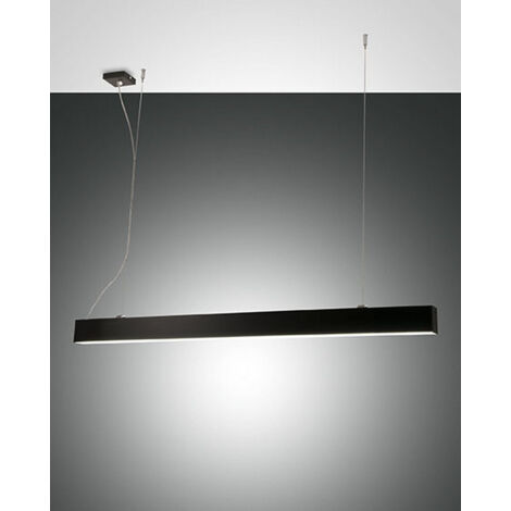 Fabas Luce Next Plafonnier Suspendu Intégré LED Verre Noir