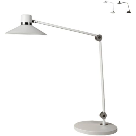 Fabas Luce Panarea Lampe de Bureau LED Verre Blanc