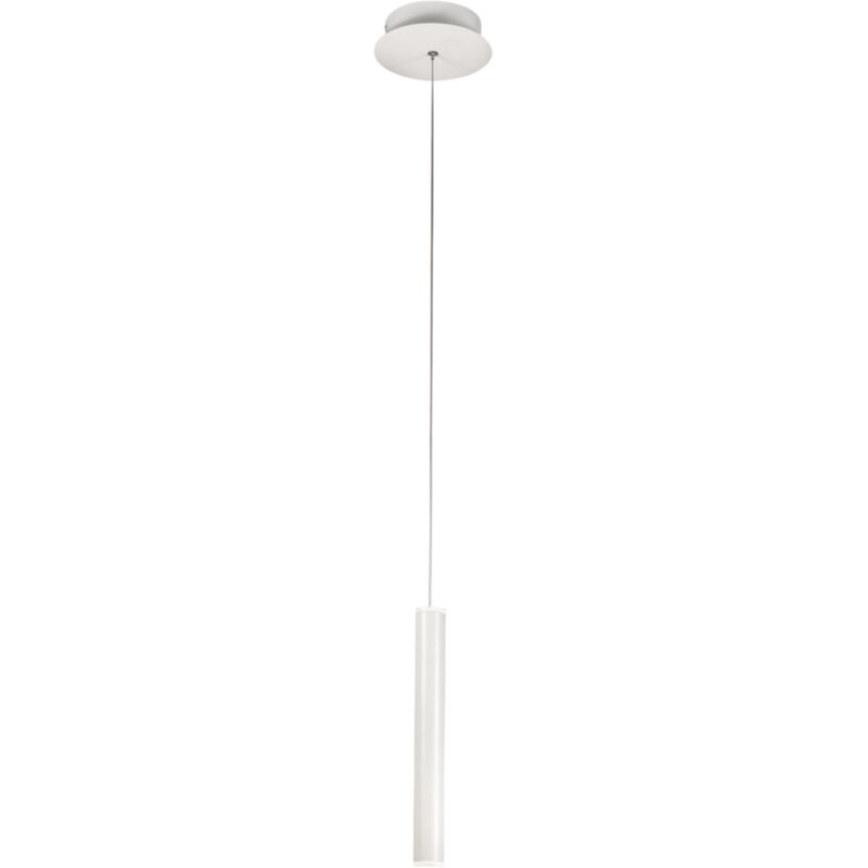 Fabas Luce Lighting - Prado Einzelpendelleuchte in Weiß von Fabas Luce - 6,5W dimmbare led, modernes Design