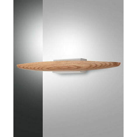 Applique da parete a led di design in legno massello di castagno invec –  Wanos Wood & Design