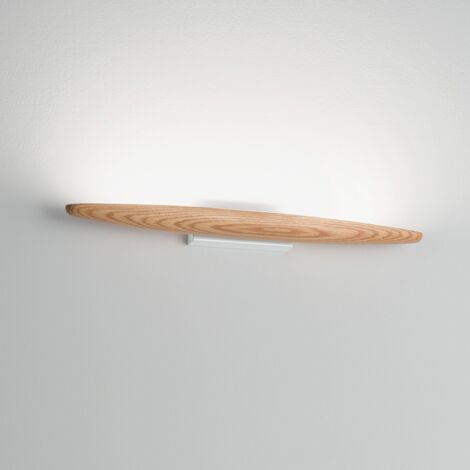 Fabas Luce Ribot Applique LED Intégrée Chêne Verre