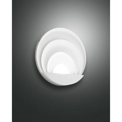 Fabas Luce Sunrise Applique Murale LED Intégrée Verre Blanc