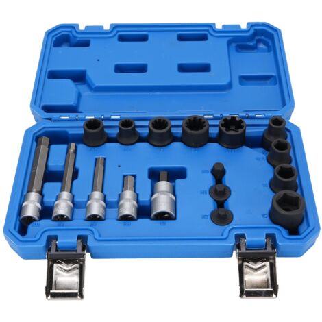 Fabater Pobinet de Frein - Trottoir à Outils de Freinage de Freinage à égalité pour la Mécanique CR Mo Stahl 17 Pcs pour L'atelier de Réparation Automobile