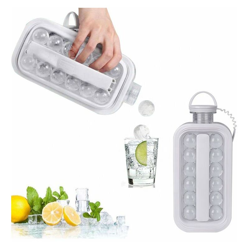 Fabbricatore di sfere di ghiaccio senza bpa 2 in 1...