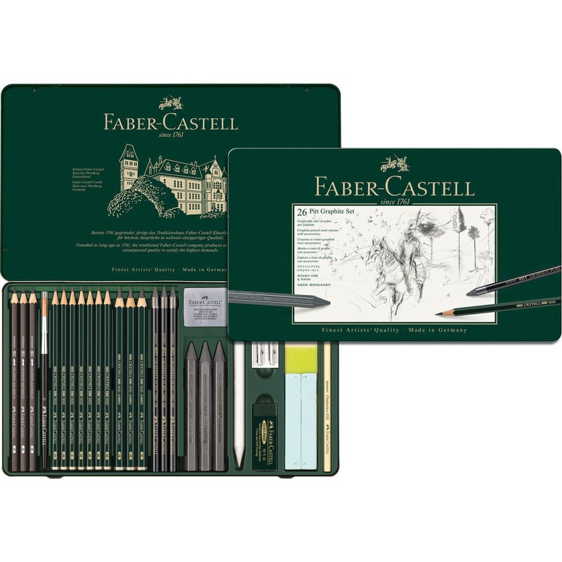 Faber Castell - FC-112974 Coffret graphite Faber-Castell Pitt 26 pièces