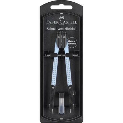 Faber-Castell Grip Compass 2001 - Azul claro, preciso, para estudiantes