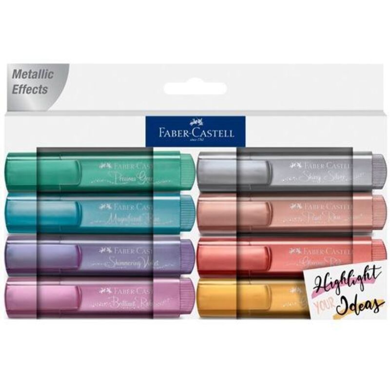 

Faber - castell marcador textliner 46 creative studio surtido metlico -8u-