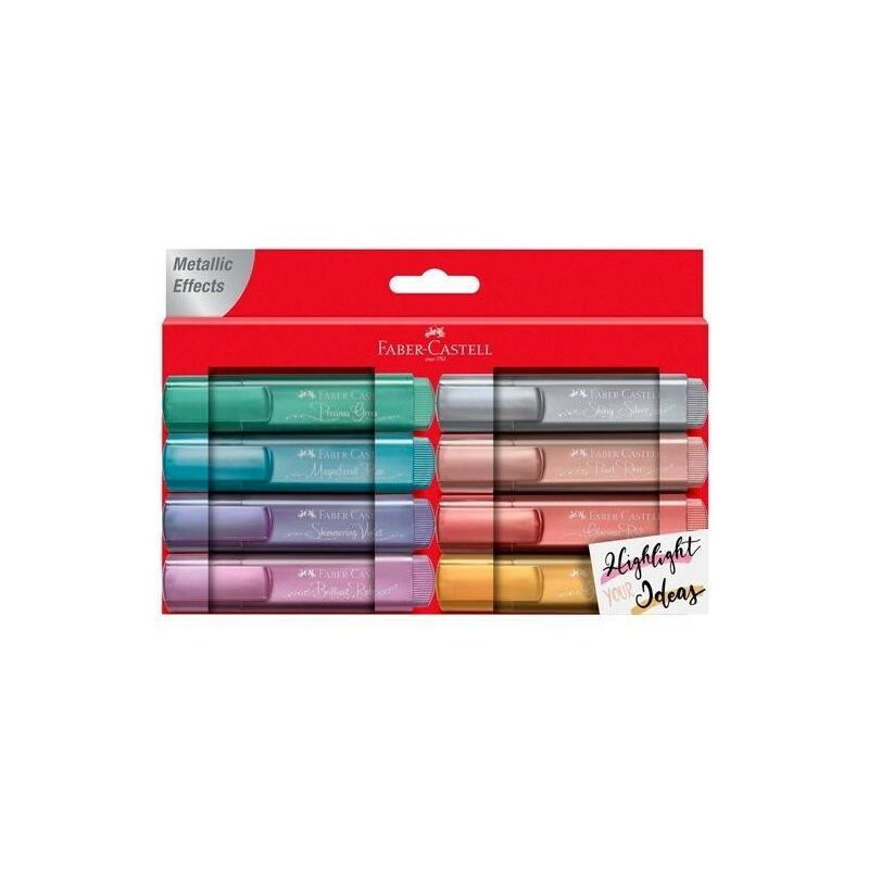 

Faber - castell marcador textliner 46 serie roja surtido metlico -8u-