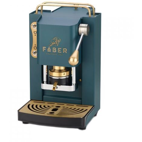 Faber Italia Mini Deluxe Macchina Caffè a Cialde Verde 1,3L 500W Acciaio Inox