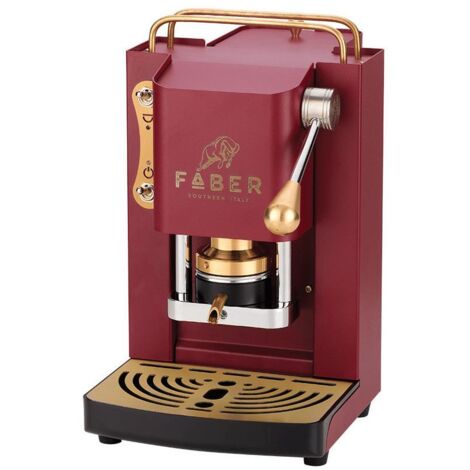 Faber Italia Mini Deluxe macchina caffè cialde automatica/manuale 1,3L rosso ciliegia