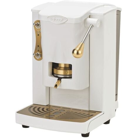 Faber Italia NSMPBIABBAS Macchina per caffè a cialde automatica/manuale oro e bianco