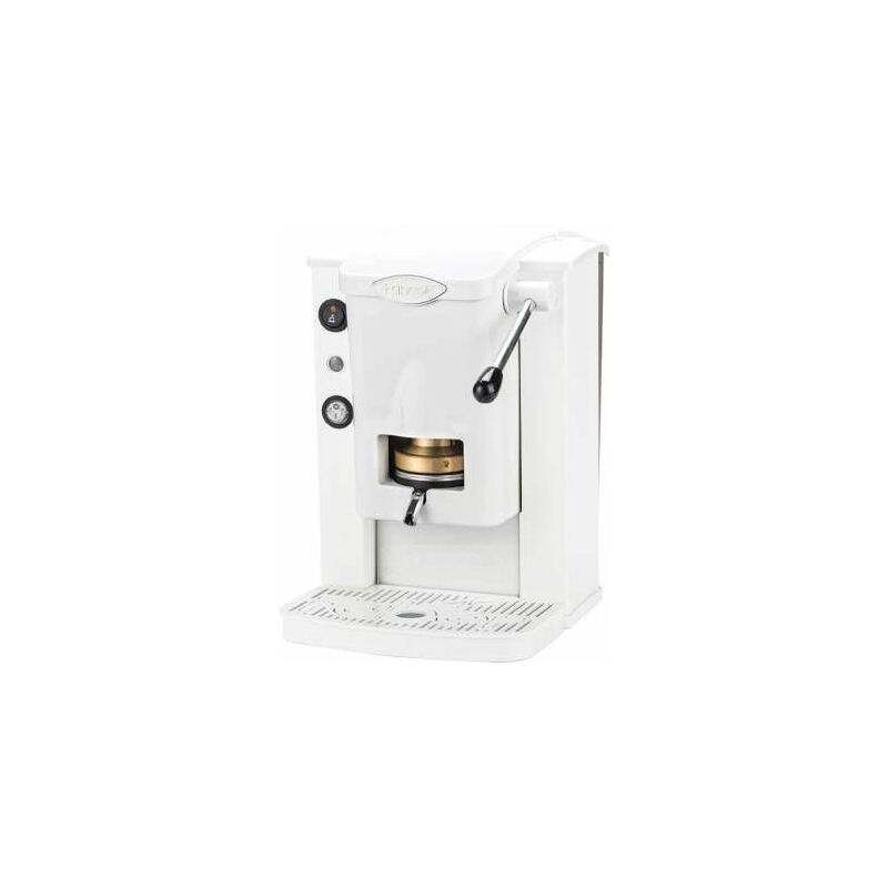 Image of Piccola slot basic - macchina per caffe con pressacialda in ottone - telaio in metallo bianco e frontale in policarbonato bianco - fabnsmpbiabbas