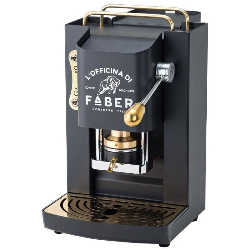 Image of Macchina da caffè espresso semi automatica pro deluxe potenza 500 watt colore nero mat - problackbasott - Faber