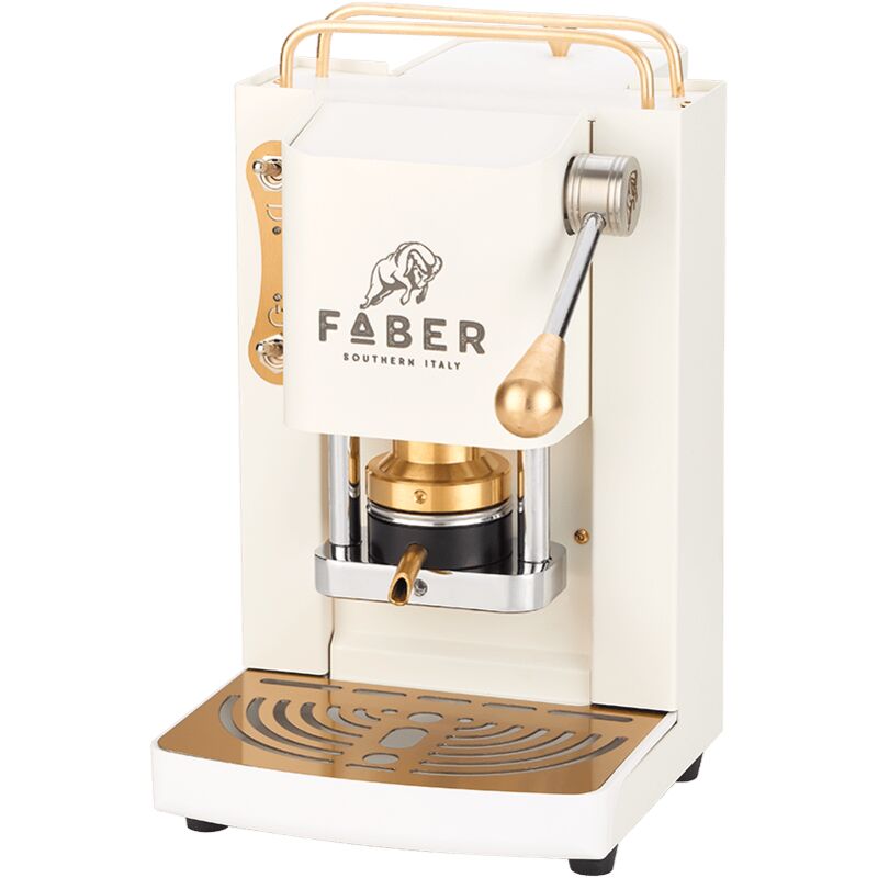 Image of Faber macchina da caffe a cialde pro mini deluxe pure white - PROMINIWHITEBASOTT