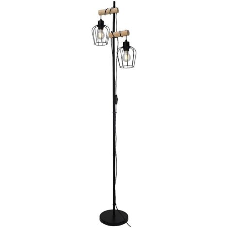 FABIAN, INDOOR METAL-WOOD FLOOR LAMP, E27 2X MAX 40W, MATT B