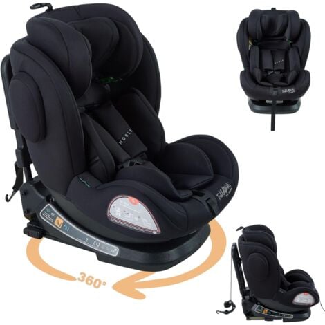 FableKids Siège auto Siège auto pour enfants rotatif à 360° Isofix 40- 150 cm Noir