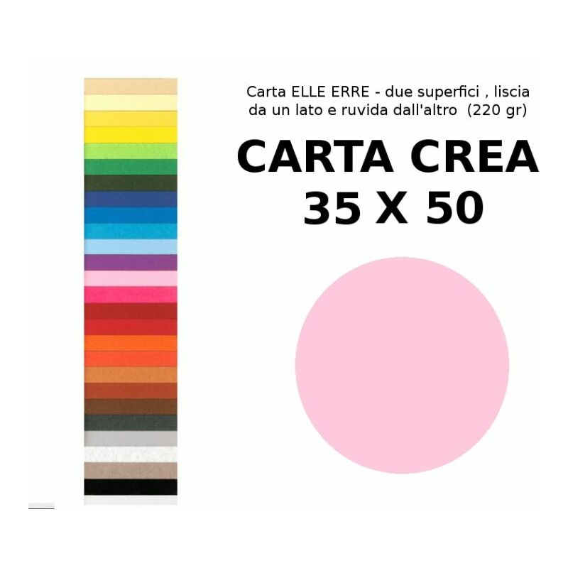 CARTACREA 35x50 ROSA (10FF) 220G/M2