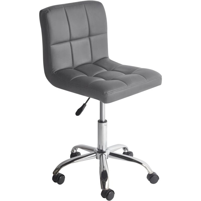 Modern Swivel Fabric Desk Chair Grey Polyester Metal Base Adjustable Marion