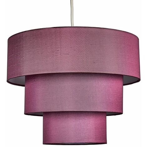 main image of "Fabric Ceiling Pendant Lampshade Easy Fit 3 Tier Light Shades - Copper"