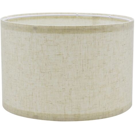 Fabric Drum Lampshade Medium Hardcover Linen Handmade for Table Wall Bedside Floor