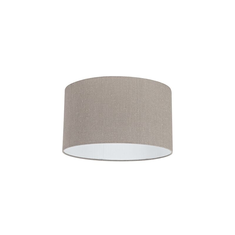 Cotton Lampshade Taupe with White Interior 35/35/20