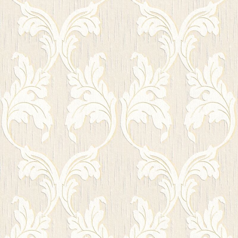 Fabric look wallpaper wall Profhome 956287 textile wallpaper textured with a fabric look matt beige cream gold 5.33 m2 (57 ft2) - beige