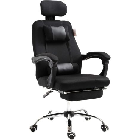 Cherry Tree Furniture Fabric Recline Office Chair With Footrest