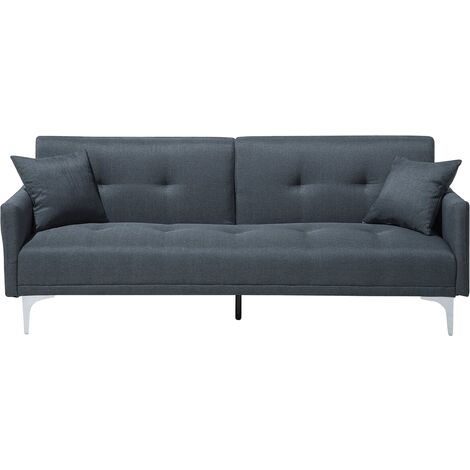 Fabric Sofa Bed Dark Blue LUCAN