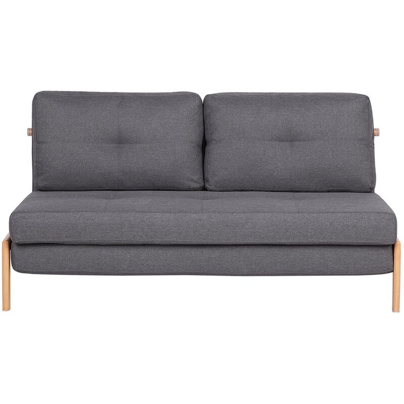 Modern Scandinavian Fabric 2-Person Sleeper Sofa Dark Grey Edland - Grey